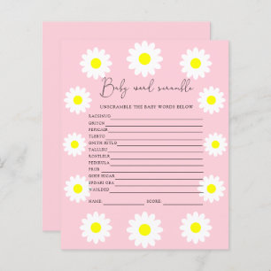 Daisies - Word Scramble Baby Shower Game