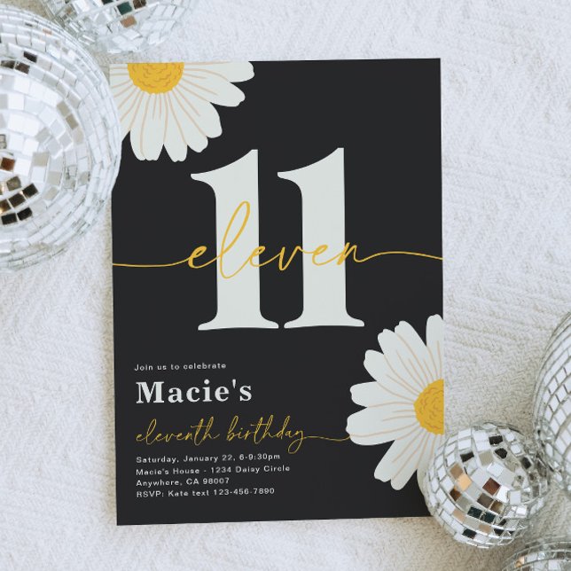 Daisy 11th Birthday Invitation (Creator Uploaded)