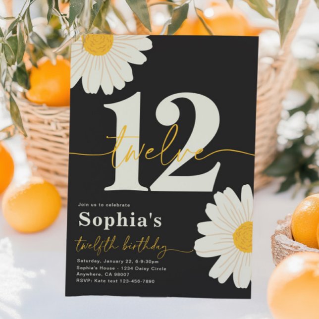 Daisy 12th Birthday Invitation (Creator Uploaded)