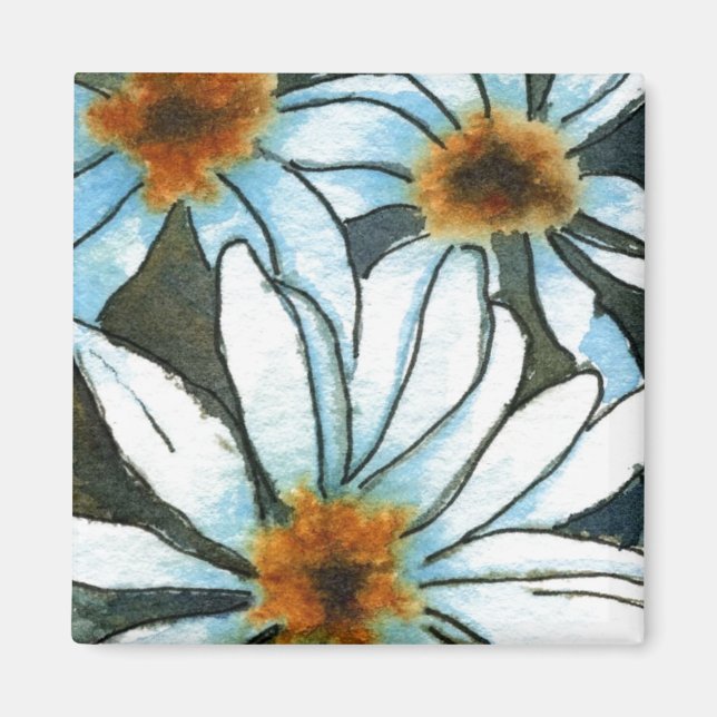 "Daisy #1"  Floral Magnet (Front)
