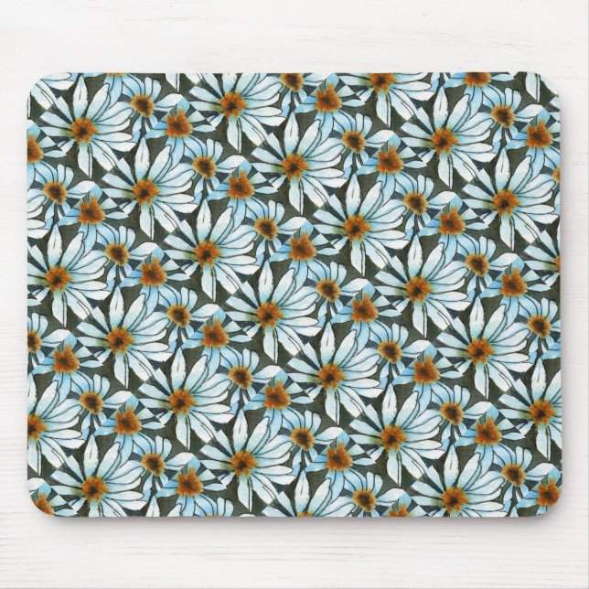 "Daisy #1" Tiled Pattern Floral Mousepad (Front)