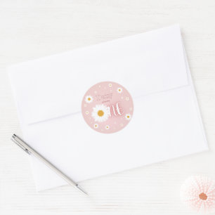 Daisy 1st Birthday Classic Round Sticker