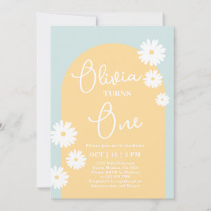 Daisy 1st Birthday Girl Invitation