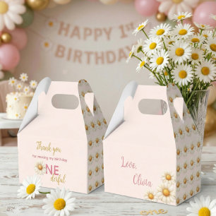 Daisy 1st Birthday Isn't She ONEderful Pink Favou Favour Box