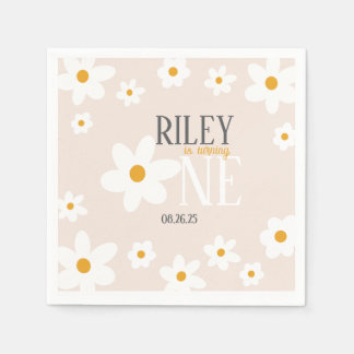 Daisy 1st Birthday Napkin