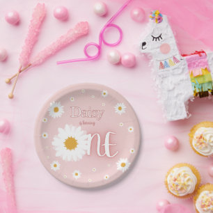 Daisy 1st Birthday Paper Plate