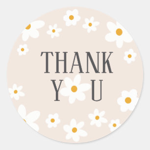 Daisy 1st Birthday Thank You Sticker