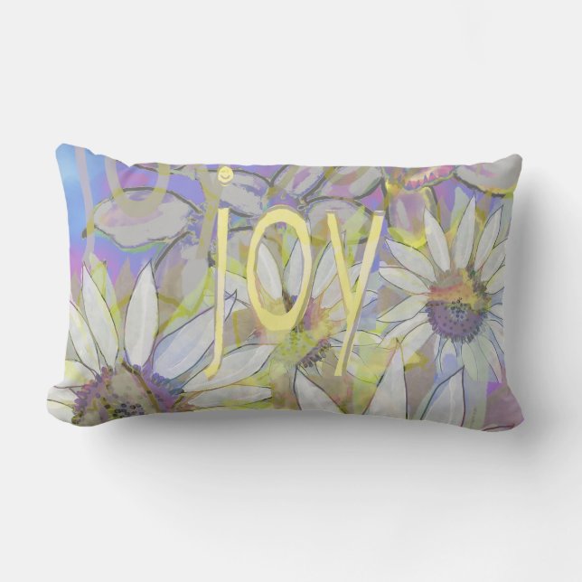 Daisy and Daffodils: Floral Dreams of Joy  Lumbar Cushion (Front)