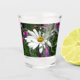Daisy and Fireweed Shot Glass