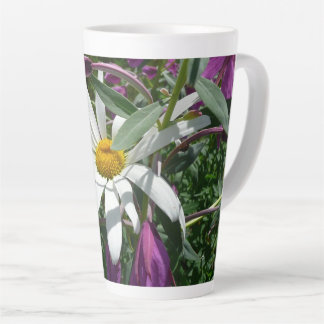 Daisy and Fireweed Wildflower Latte Mug