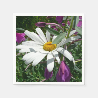 Daisy and Fireweed Wildflower Napkin