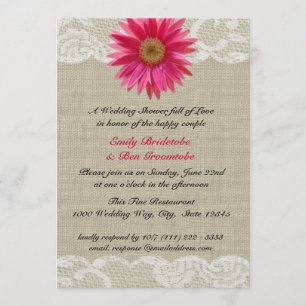 Daisy and Lace Bridal Shower Invitation