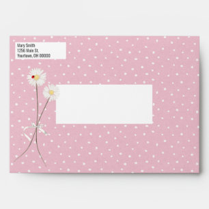 Daisy and Lady Bug Polka Dots Envelope
