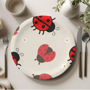 Daisy and Ladybug Birthday Party Paper Plates