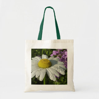 Daisy and Summer Lilac Botanical Tote Bag
