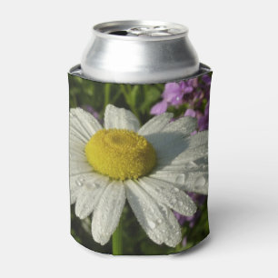 Daisy and Summer Lilac Wildflower Can Cooler