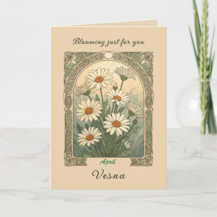 Daisy April Birthday Celebration Card