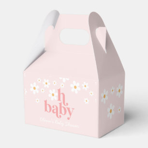 Daisy Baby in Bloom Pink Baby Shower Favour Box