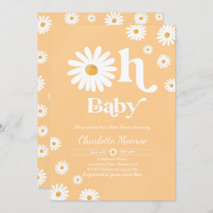 Daisy Baby Shower Bohemian Floral Chic Baby Shower Invitation
