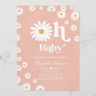 Daisy Baby Shower Bohemian Floral Chic Baby Shower Invitation