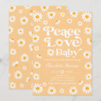 Daisy Baby Shower Bohemian Peace Love Baby Shower