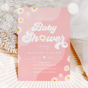Daisy Baby Shower Boho Hippy Vibes Baby Shower Invitation