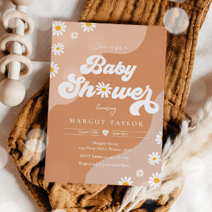 Daisy Baby Shower Boho Hippy Vibes Baby Shower Invitation