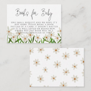 Daisy Baby Shower Book Request Enclosure Card
