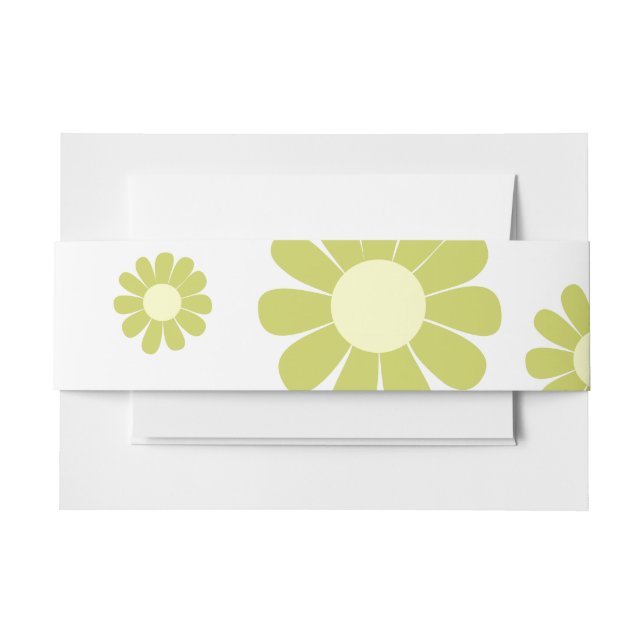 Daisy Baby Shower  Invitation Belly Band (Front Example)