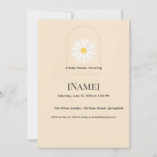 Daisy Baby Shower Invitation, Editable Invitation