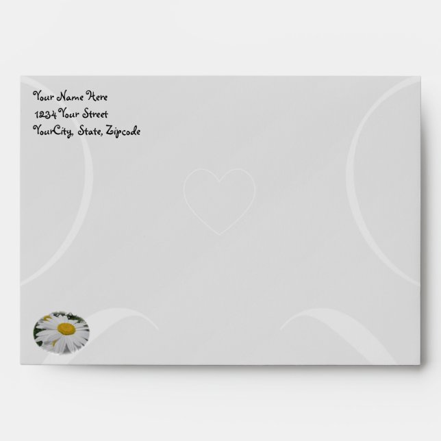 Daisy Baby Shower Invitation Envelope (Front)