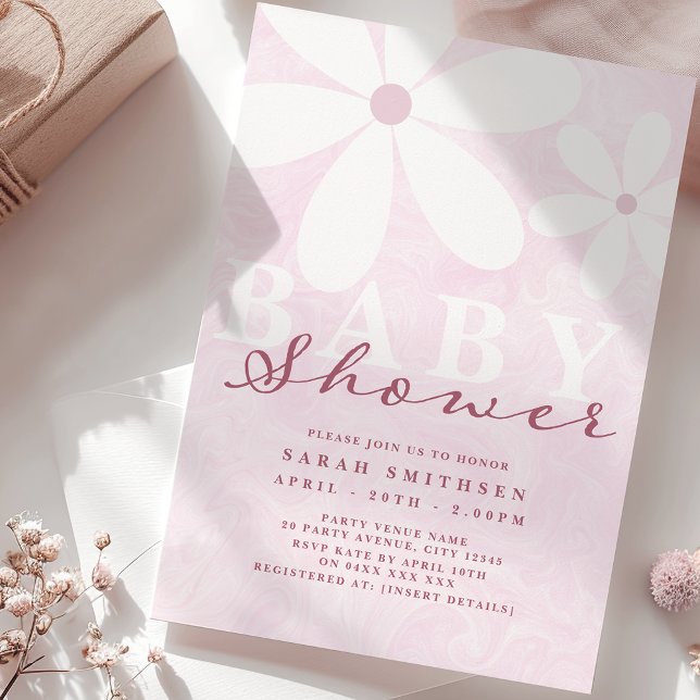 Daisy Baby Shower Pinks  Invitation (Creator Uploaded)