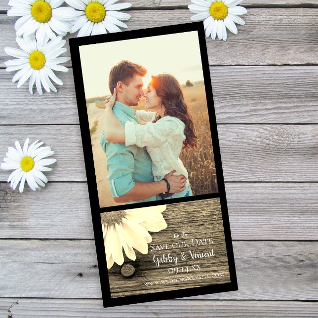 Daisy Barn Wood Ranch Wedding Save the Date Sepia (Creator Uploaded)