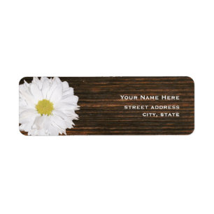 Daisy & Barnwood Address Label