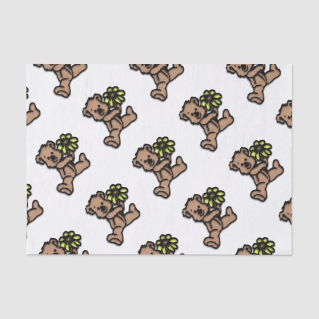 Daisy Bear Design Tissue Paper (Front)