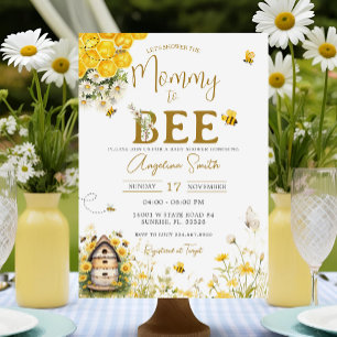 Daisy Bee Baby Shower Mummy To Bee Baby Shower  Invitation