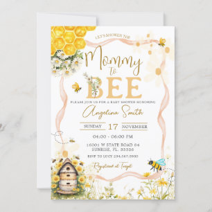 Daisy Bee Garden Baby Shower Mummy To Bee Invitation