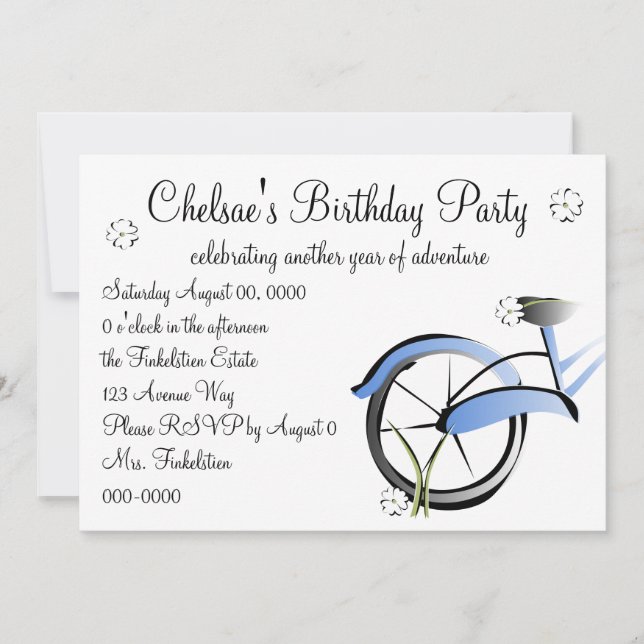 Daisy Bike Ride Invitation (Front)