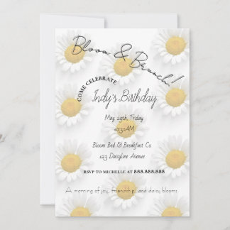 Daisy Birthday Brunch Invitation