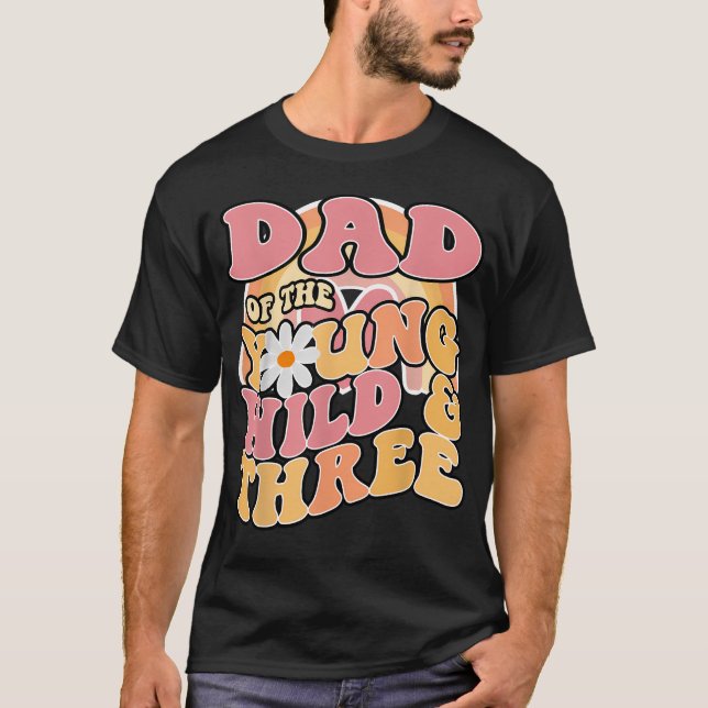 Daisy Birthday Dad Young Wild 3 Boho 3Rd T-Shirt (Front)