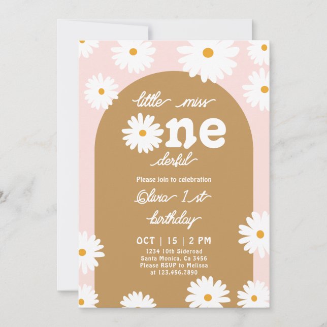 Daisy Birthday Party Invitation (Front)