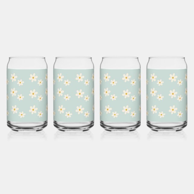 Daisy Bloom Drinkware Glass Set (Front)