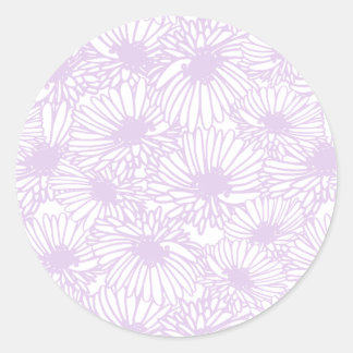 Daisy Blooms - Airy Lilac Classic Round Sticker