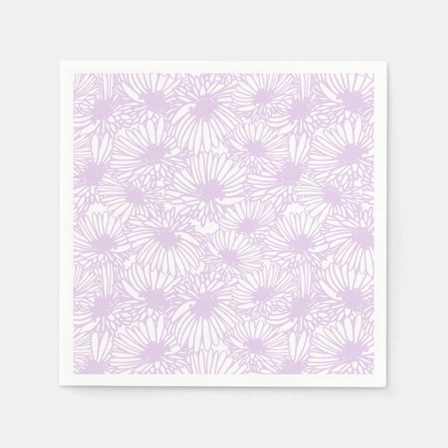 Daisy Blooms - Airy Lilac Napkin (Front)