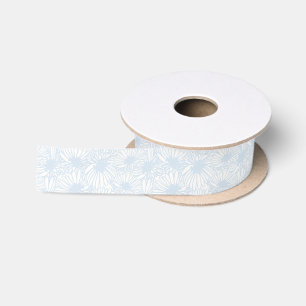 Daisy Blooms - Powder Blue Satin Ribbon