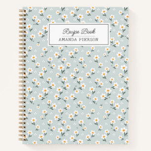 Daisy Blue Cute Recipe Book