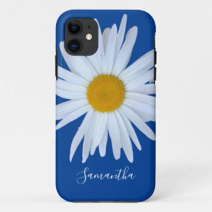 Daisy Blue White Script Case-Mate iPhone Case