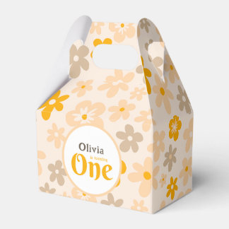 Daisy Boho Floral 1st Birthday Favour Box