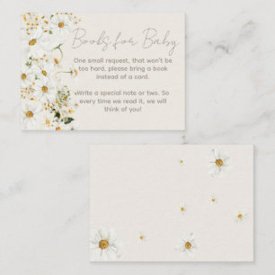 Daisy Boho Wildflower Baby Shower Book Requast Enclosure Card