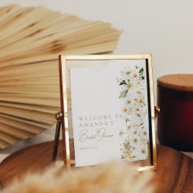 Daisy Boho Wildflower Modern Bridal Welcome